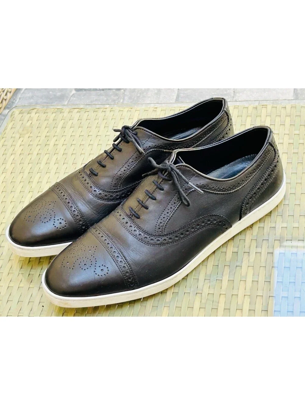 Allen Edmonds Strand Oxford Dress Sneaker Shoe Black Leather Wingtip 13 EEE 3E